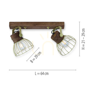 Plafond ALAMI 11487-60 Brown 2xE27 7 Plafond ALAMI 11487-60 Brown 2xE27 small 7