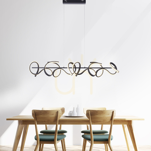 CURLS JUST LIGHT linear pendant black LED 45W 3300lm 3000K Simply Dim 99 cm 19033-18 small 2