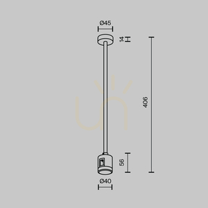 Maytoni Flarity TRA158C-IPCL1-B Medium Ceiling Mount, Black, 406 mm small 4
