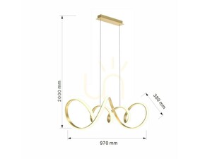 Toronto gold pendant lamp 7095-0115 Aviano small 3