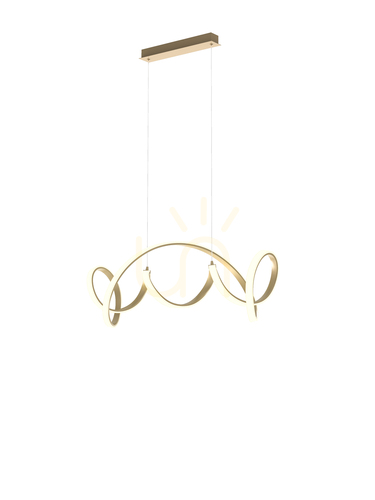 Check TORONTO pendant lamp gold 7095-0115 Aviano