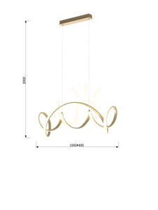 TORONTO pendant lamp gold 7095-0115 Aviano small 3
