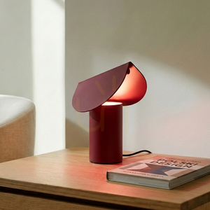 BISCUIT burgundy LED desk lamp 3000K small 10