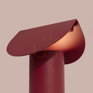 BISCUIT burgundy LED desk lamp 3000K small 5