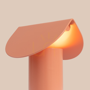 BISCUIT peach LED desk lamp 3000K small 5