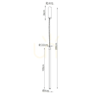 TRANG 100 brown LED 3000K pendant lamp small 5