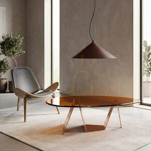 Thoro FINT beige LED pendant light, 3000 K, Ø50 cm small 2