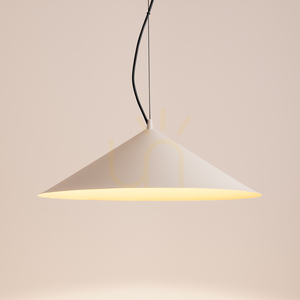 Thoro FINT beige LED pendant light, 3000 K, Ø50 cm small 3
