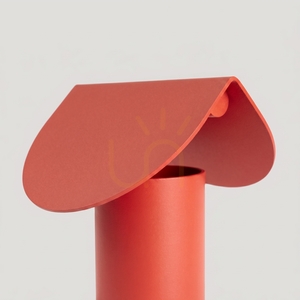 BISCUIT red LED desk lamp 3000K small 3