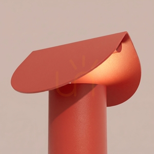 BISCUIT red LED desk lamp 3000K small 5