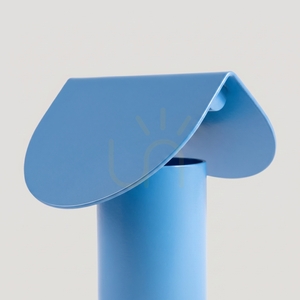BISCUIT blue LED desk lamp 3000K small 3