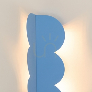THORO BISCUIT light-blue wall light, 2×G9 small 3
