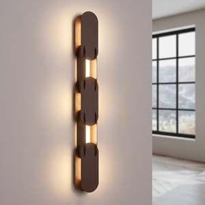 CHAIN 91 brown LED wall lamp 3000K small 2