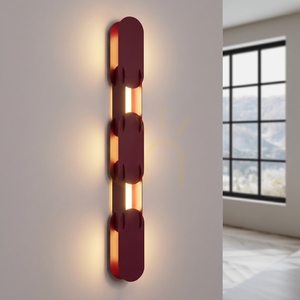 CHAIN 91 burgundy LED wall lamp 3000K small 2
