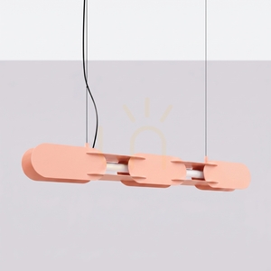 Thoro CHAIN LED pendant light, 91 cm, peach, 3000K small 1