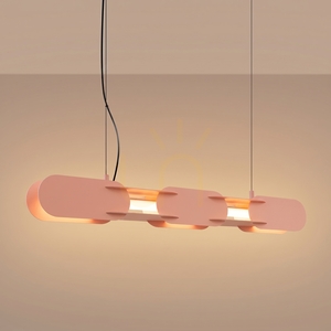 Thoro CHAIN LED pendant light, 91 cm, peach, 3000K small 2