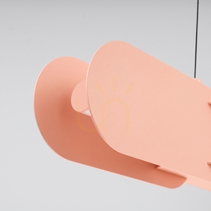 Thoro CHAIN LED pendant light, 91 cm, peach, 3000K small 4
