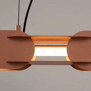 Thoro CHAIN 91 mocca LED pendant light 3000K small 3