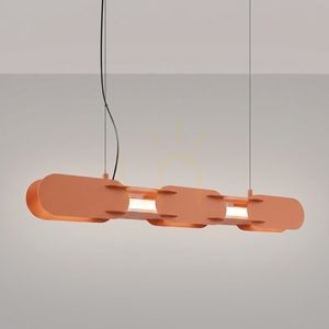 CHAIN 91 ochre red LED 4000K pendant lamp small 2