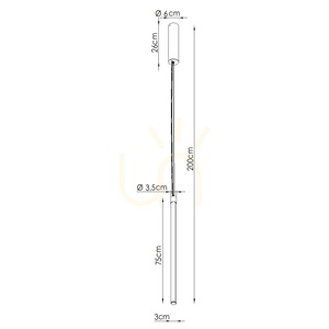 TRANG 75 ochre red LED 3000K pendant lamp small 6