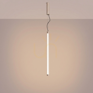 Thoro TRANG 75 taupe LED pendant light, 3000 K small 3