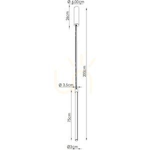 TRANG 100 sage LED 4000K pendant lamp small 6