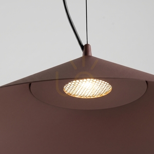 Thoro FINT brown cone pendant light LED 3000K small 4