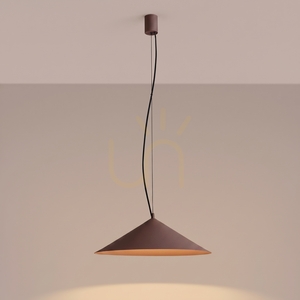 Thoro FINT brown cone pendant light LED 3000K small 8