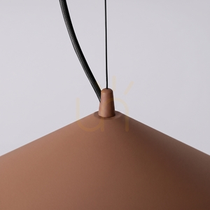 Thoro FINT mocca pendant light, Ø 50 cm cone, LED 7.5 W 1070 lm 3000 K, TRIAC dimmable small 5