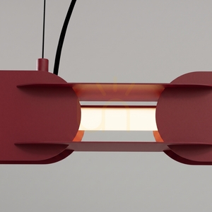 CHAIN 158 burgundy LED 4000K pendant lamp small 3