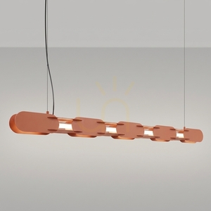 CHAIN 158 ochre red LED 4000K pendant lamp small 2