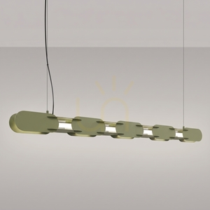CHAIN 158 pendant lamp olive green LED 4000K small 2
