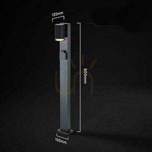 V-TAC 80CM GU10 black garden post 230V socket VT-10178 3 year warranty small 1