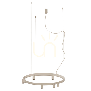 Nowodvorski FOURTY ROUND LED 12284 pendant light – beige, 80 cm, 7×GU10 R35 + LED small 2