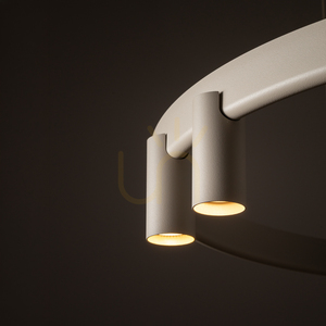 Nowodvorski FOURTY ROUND LED 12284 pendant light – beige, 80 cm, 7×GU10 R35 + LED small 6