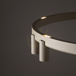 Nowodvorski FOURTY ROUND LED 12284 pendant light – beige, 80 cm, 7×GU10 R35 + LED small 8