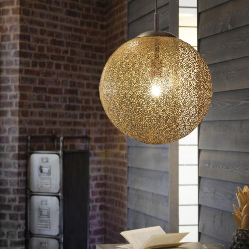 Check Paul Neuhaus GRETA 2421-48 rusty-gold pendant Ø40 cm 1xE27