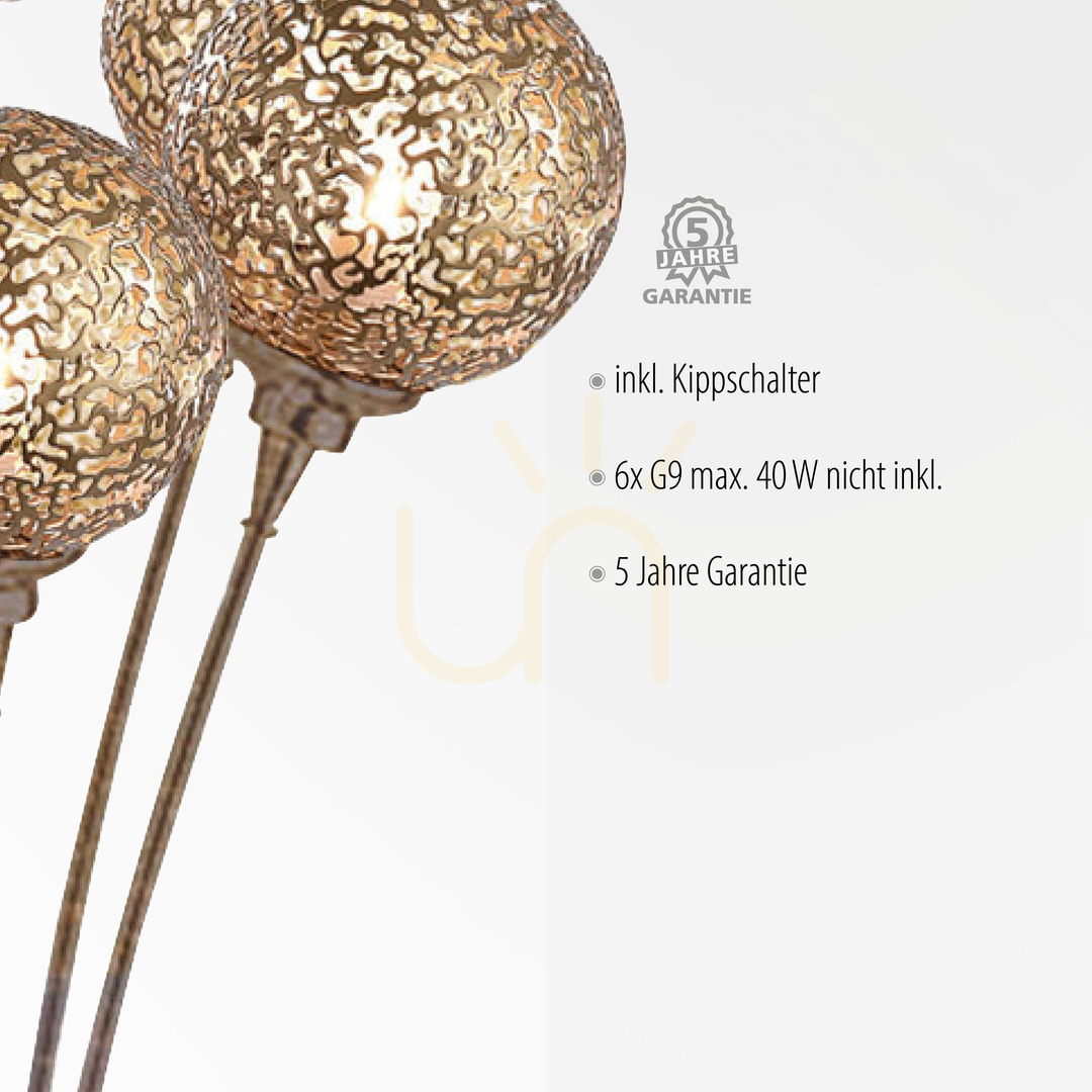 Display GRETA Floor Lamp 398-48 Rust 6xG9 GRETA Floor Lamp 398-48 Rust 6xG9