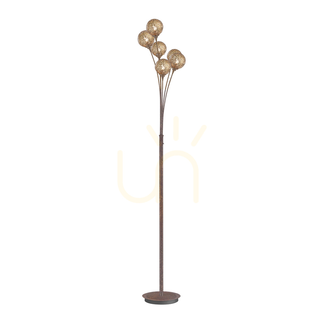 Show GRETA Floor Lamp 398-48 Rust 6xG9 GRETA Floor Lamp 398-48 Rust 6xG9