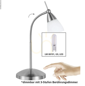 PINO Table Lamp 4001-55 Silver 1xG9 small 10
