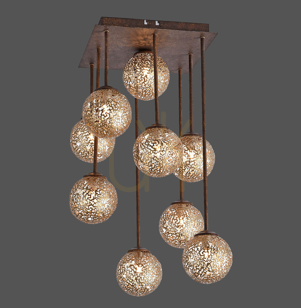 Check Plafond GRETA 6238-48 Rust 9xG9 Plafond GRETA 6238-48 Rust 9xG9