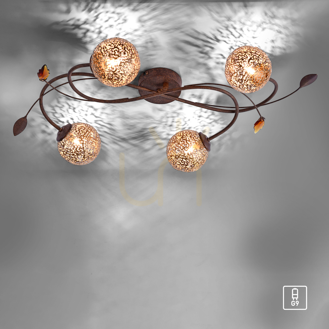 Check GRETA Plafond 6395-48 Rust 4xG9 GRETA Plafond 6395-48 Rust 4xG9