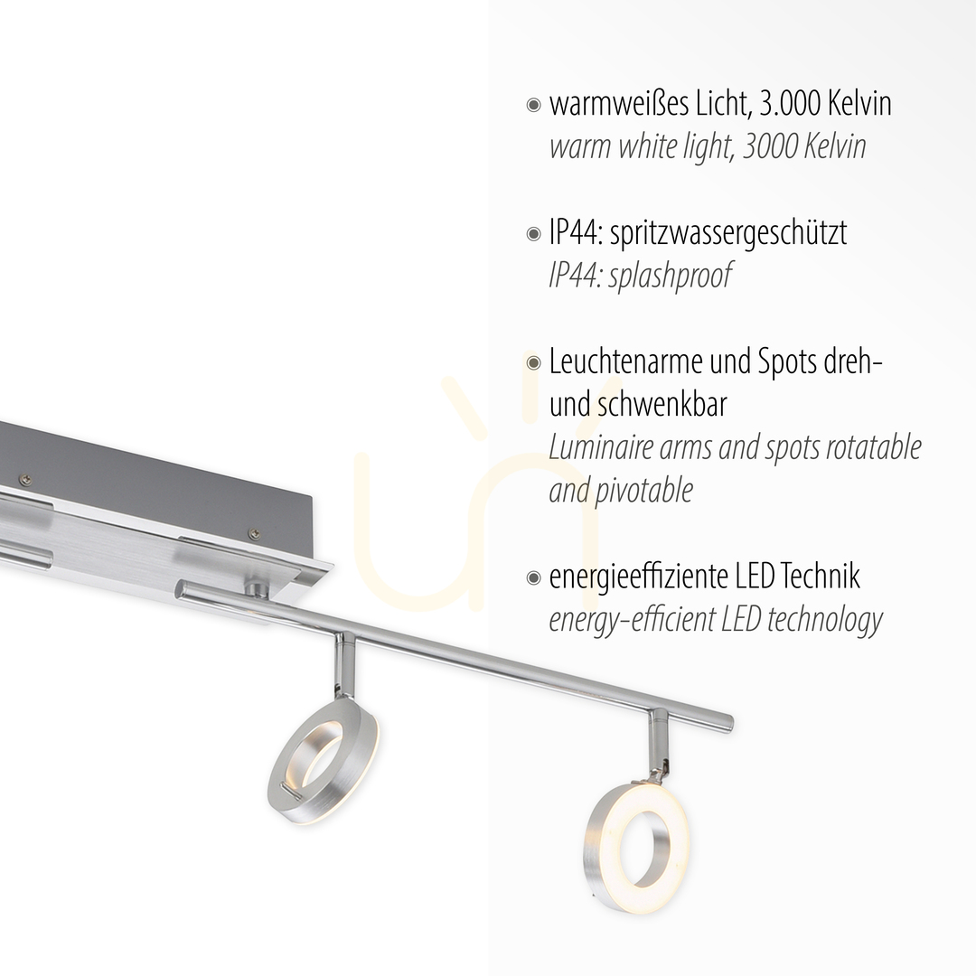 Display SILEDA plafond 6786-96 Silver 4xLED SILEDA plafond 6786-96 Silver 4xLED