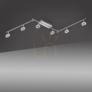 Zuma Line SILEDA 6787-96 Silver 6-Light LED Ceiling Light, 188.5 cm small 4