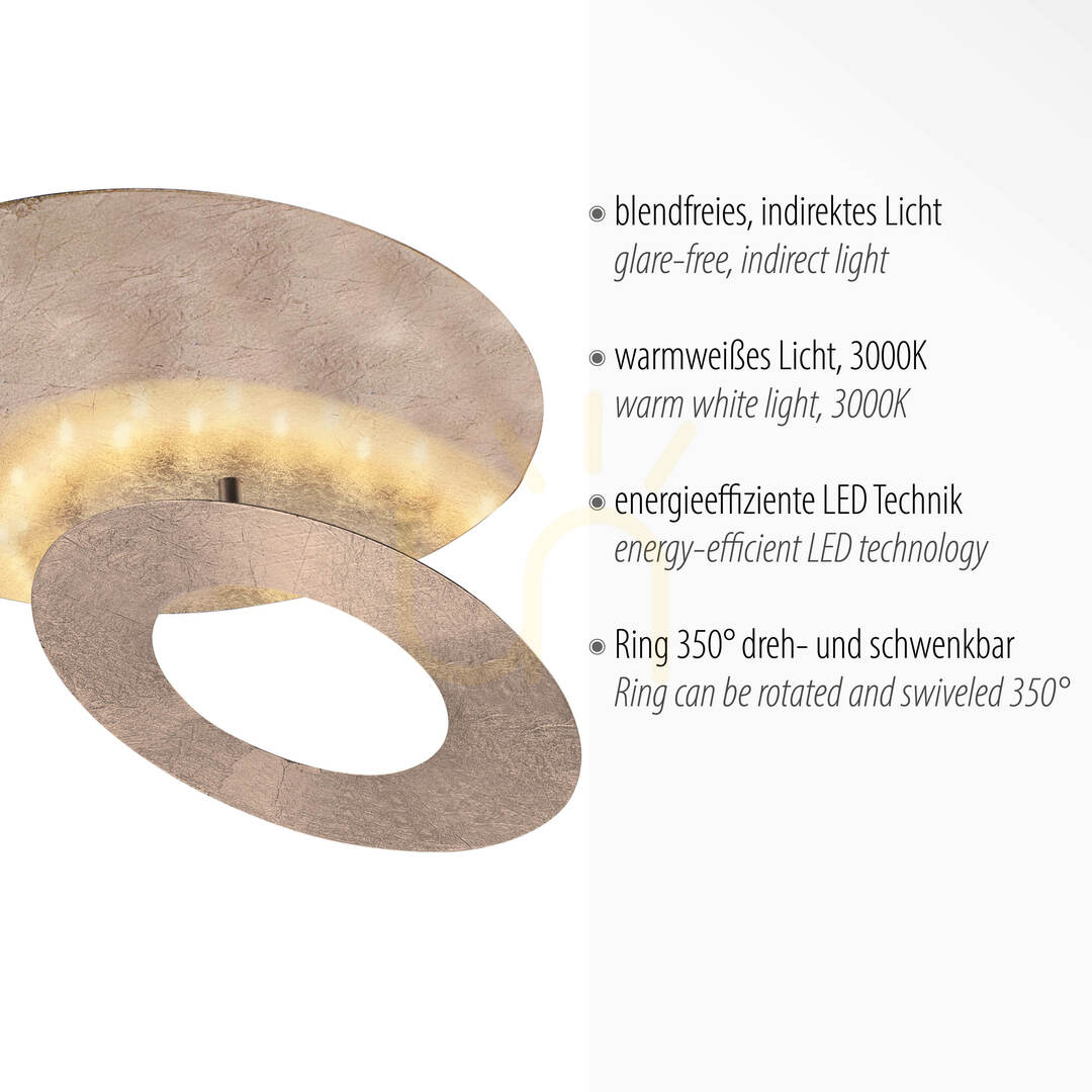 Display Plafond NEVIS 9011-12 Gold 1xLED Plafond NEVIS 9011-12 Gold 1xLED