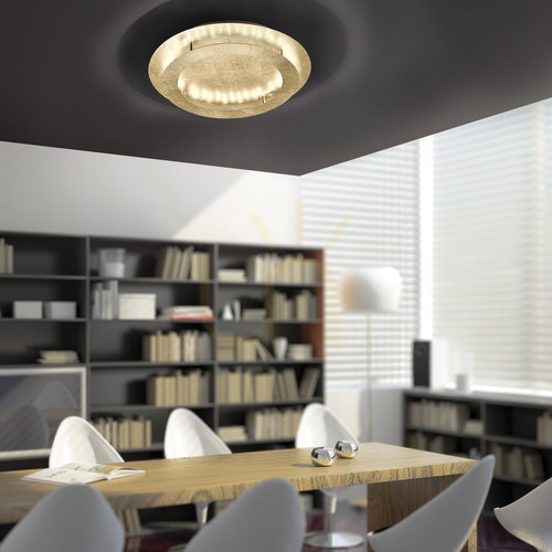 Check Gold LED flush ceiling light Paul Neuhaus NEVIS 9621-12 50 cm