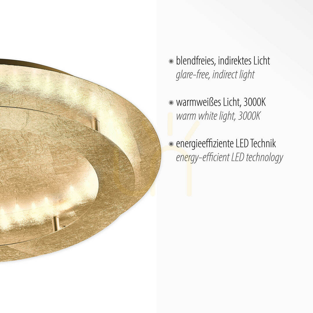 Display Plafond NEVIS 9621-12 Gold 4xLED Plafond NEVIS 9621-12 Gold 4xLED