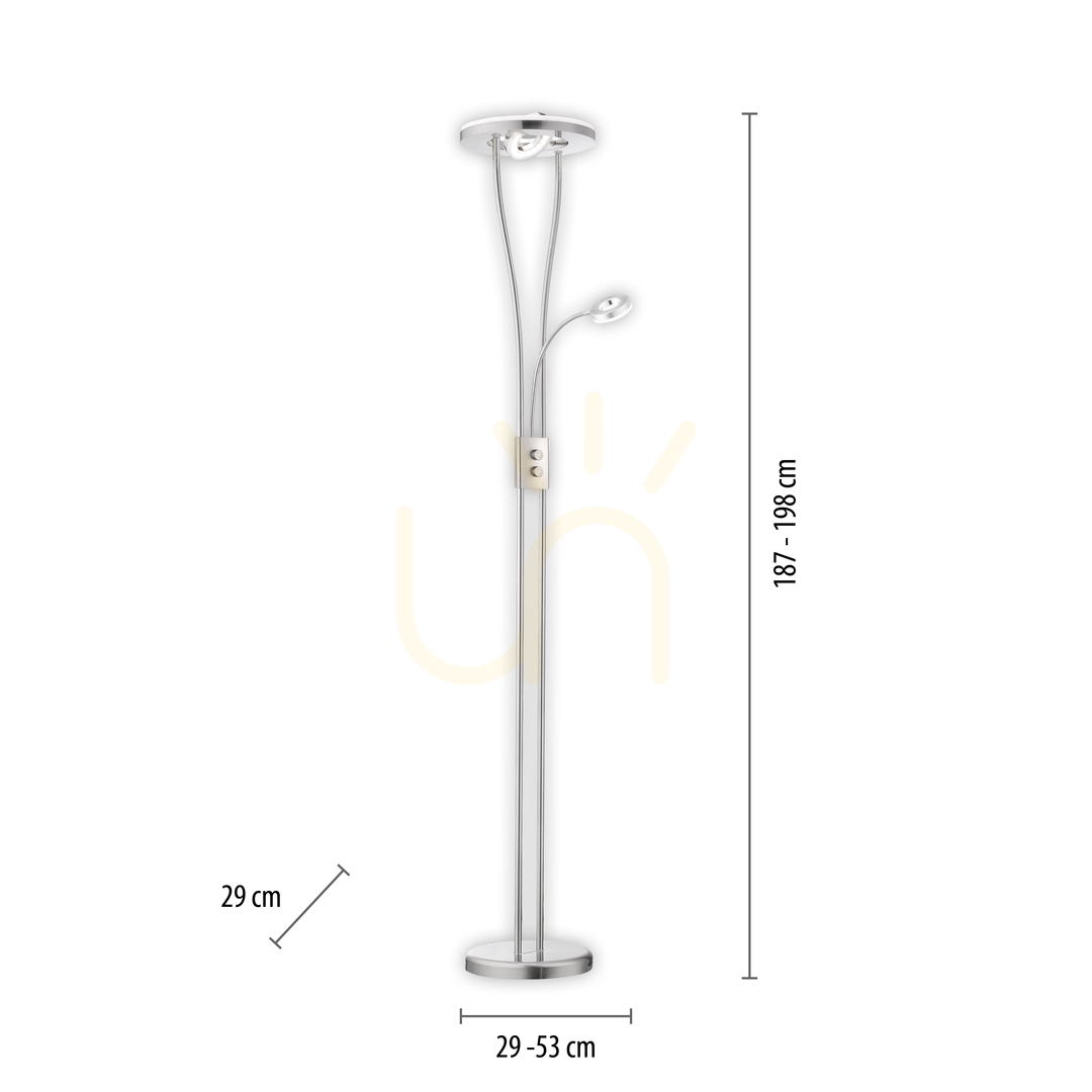 Preview HELIA Floor Lamp 11778-55 Silver 3xLED HELIA Floor Lamp 11778-55 Silver 3xLED