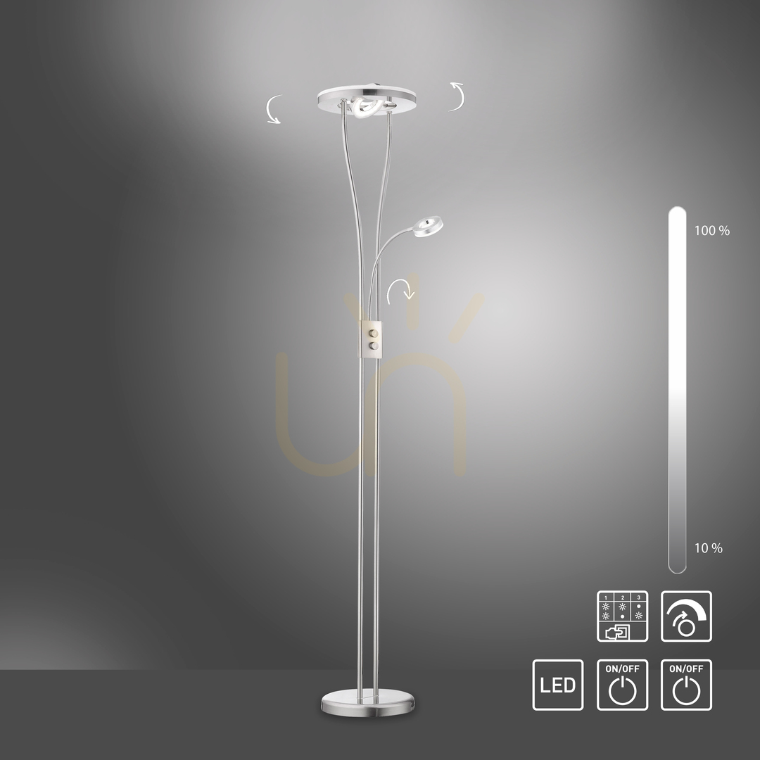 Display HELIA Floor Lamp 11778-55 Silver 3xLED HELIA Floor Lamp 11778-55 Silver 3xLED