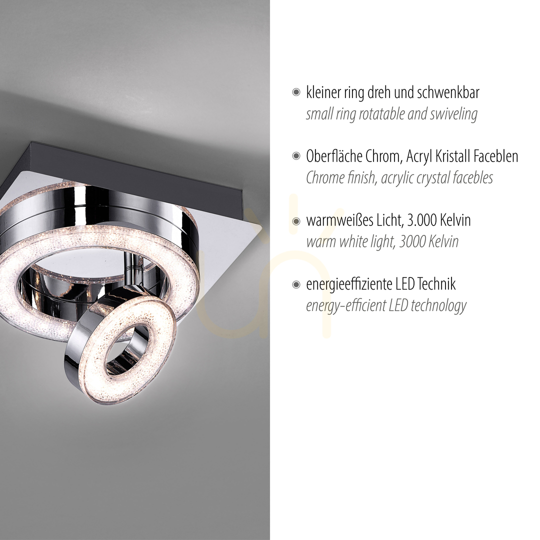 Display TIM Plafond 14520-17 Chrome 2xLED TIM Plafond 14520-17 Chrome 2xLED